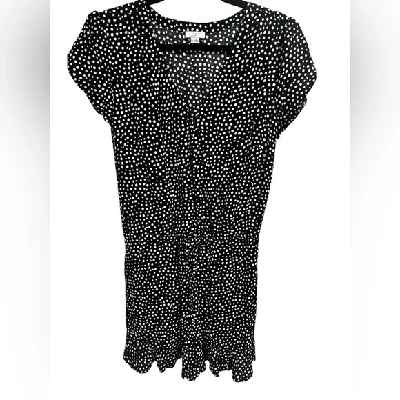 Loft size small polka dot ruffle bottom dress in excellent like-new condition - Picture 1 of 5